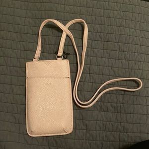 Pink faux leather mini bag